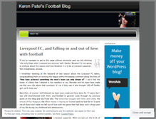Tablet Screenshot of karensfootballblog.wordpress.com
