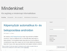 Tablet Screenshot of mindenkinet.wordpress.com