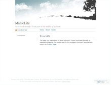 Tablet Screenshot of maniclife.wordpress.com