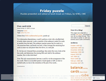 Tablet Screenshot of fridaypuzzle.wordpress.com