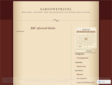 Tablet Screenshot of garoowetravel.wordpress.com