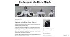 Desktop Screenshot of confessionsofadizzyblonde.wordpress.com