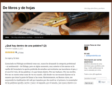 Tablet Screenshot of delibrosydehojas.wordpress.com