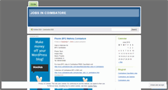 Desktop Screenshot of jobsincoimbatore.wordpress.com