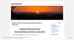 Desktop Screenshot of nazeerkhan10.wordpress.com