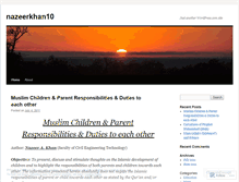 Tablet Screenshot of nazeerkhan10.wordpress.com