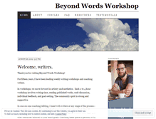 Tablet Screenshot of beyondwordsworkshop.wordpress.com