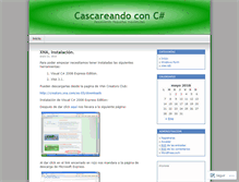 Tablet Screenshot of cascareandoconcsharp.wordpress.com