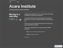 Tablet Screenshot of acarainstitute.wordpress.com