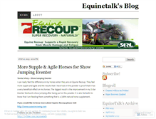 Tablet Screenshot of equinetalk.wordpress.com