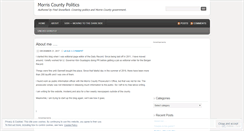 Desktop Screenshot of morriscountypolitics.wordpress.com