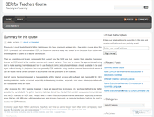 Tablet Screenshot of oerforteachers.wordpress.com
