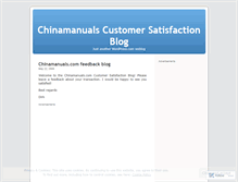 Tablet Screenshot of chinamanuals.wordpress.com