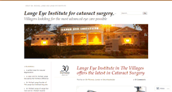 Desktop Screenshot of cataractsurgeryinthevillages.wordpress.com