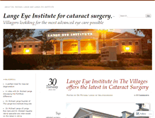 Tablet Screenshot of cataractsurgeryinthevillages.wordpress.com