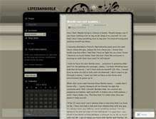 Tablet Screenshot of lifeisahassle.wordpress.com