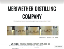 Tablet Screenshot of meriwetherdistillingco.wordpress.com