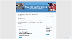 Desktop Screenshot of bayhillmarina.wordpress.com