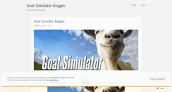 Desktop Screenshot of goatsimulatorkeygen.wordpress.com
