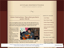 Tablet Screenshot of guitarinstructions.wordpress.com