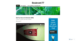 Desktop Screenshot of boulevard77.wordpress.com