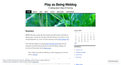 Desktop Screenshot of playasbeing.wordpress.com