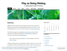 Tablet Screenshot of playasbeing.wordpress.com