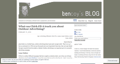 Desktop Screenshot of bencoy.wordpress.com
