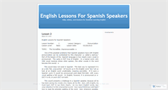 Desktop Screenshot of englishlessons4spanishspeakers.wordpress.com