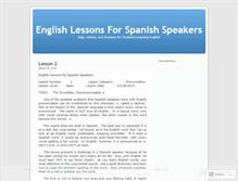 Tablet Screenshot of englishlessons4spanishspeakers.wordpress.com