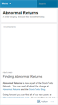 Mobile Screenshot of abnormalreturns.wordpress.com