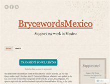 Tablet Screenshot of brycewordsmexico.wordpress.com