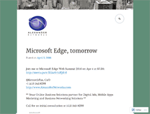 Tablet Screenshot of alexandernetworks.wordpress.com