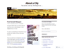 Tablet Screenshot of aboutacityglasgow.wordpress.com