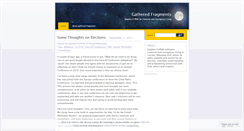Desktop Screenshot of gatherfragments.wordpress.com