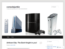 Tablet Screenshot of consolejunkie.wordpress.com