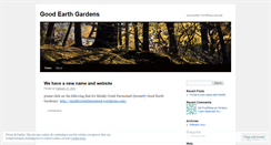 Desktop Screenshot of goodearthgardens.wordpress.com