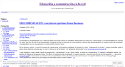 Desktop Screenshot of educacionycomunicacion.wordpress.com