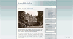 Desktop Screenshot of kenleybiblecollege.wordpress.com