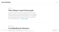 Desktop Screenshot of innovatethinking.wordpress.com