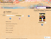 Tablet Screenshot of notyourcrazy.wordpress.com