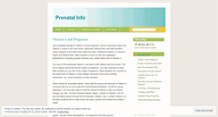 Desktop Screenshot of prenatalvitamins.wordpress.com