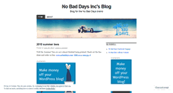 Desktop Screenshot of nobaddaysinc.wordpress.com