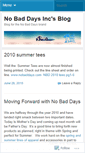 Mobile Screenshot of nobaddaysinc.wordpress.com