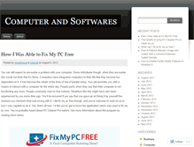 Tablet Screenshot of computerandsoftwares.wordpress.com