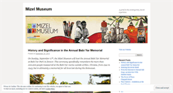 Desktop Screenshot of mizelmuseum.wordpress.com