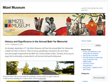 Tablet Screenshot of mizelmuseum.wordpress.com