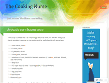 Tablet Screenshot of cookingnurse.wordpress.com