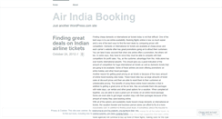 Desktop Screenshot of indianairlineticket.wordpress.com