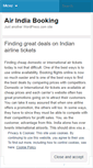 Mobile Screenshot of indianairlineticket.wordpress.com